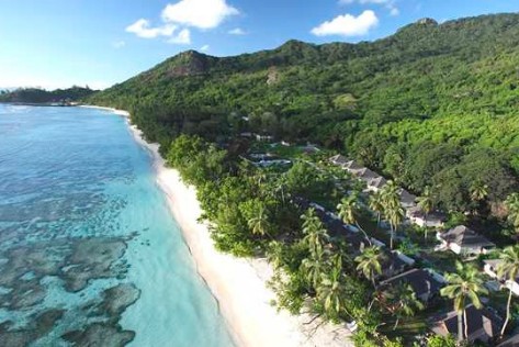 Luftaufnahme der Hotels