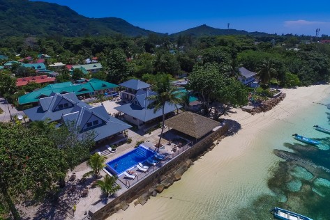 Luftaufnahme des Hotels